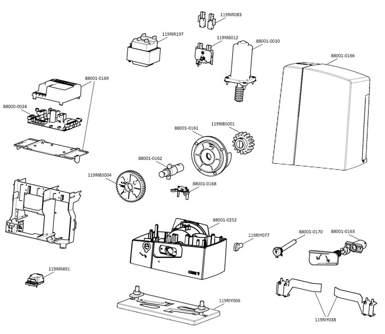 Запчасти для привода CAME BXV04AGF Запчасти для привода CAME BXV04AGF