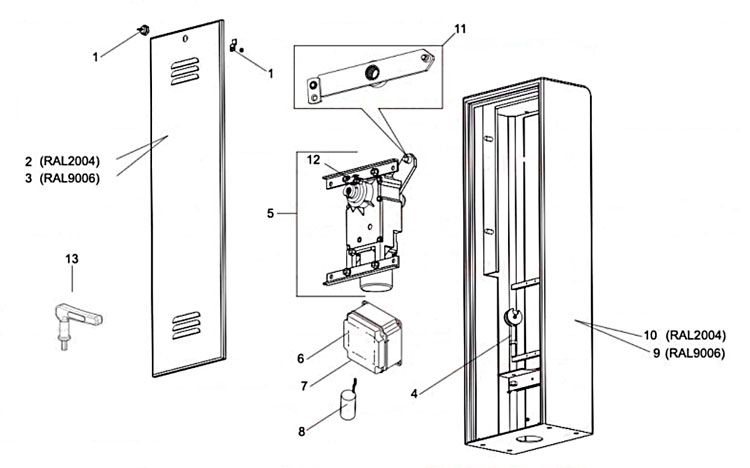 Запчасти для шлагбаума FAAC 617/6