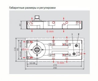DormaKaba BTS60 EN 3 (ФОП 90°) (комплект) (25160305) фото