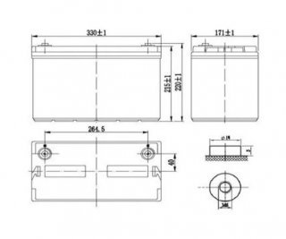 DELTA HR 12-100 аккумулятор фото